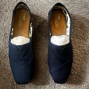 Toms Blue Canvas Flats Casual Comfort
